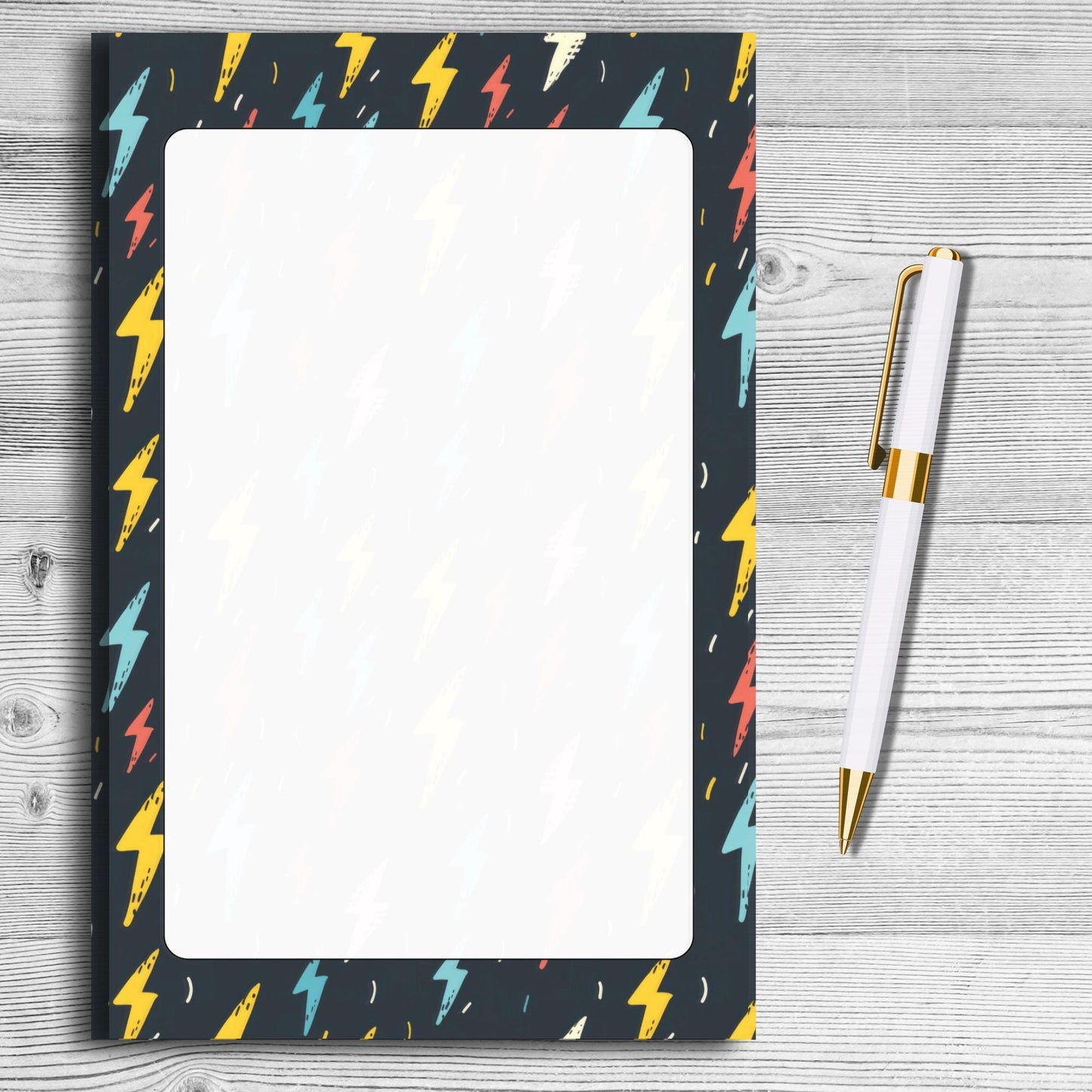 Lightening Bolt Notepad