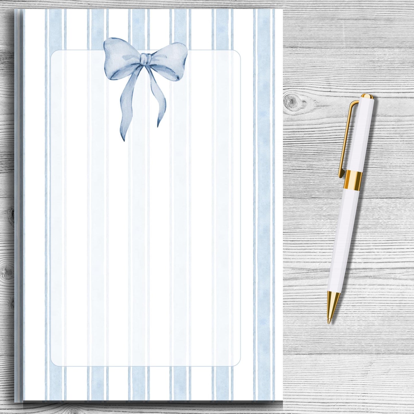 Bow Striped Notepad