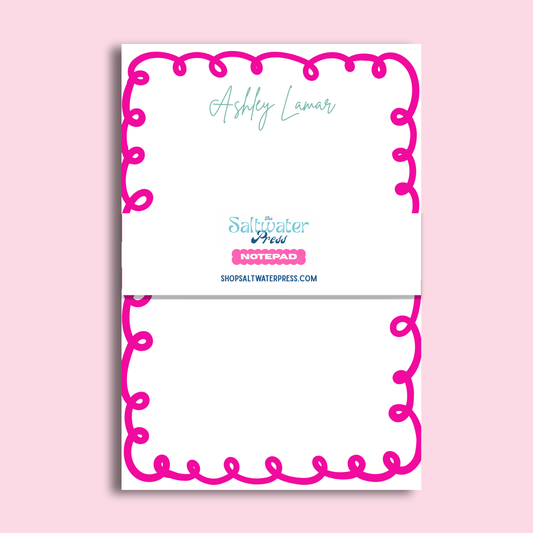 Personalized Squiggles Notepad