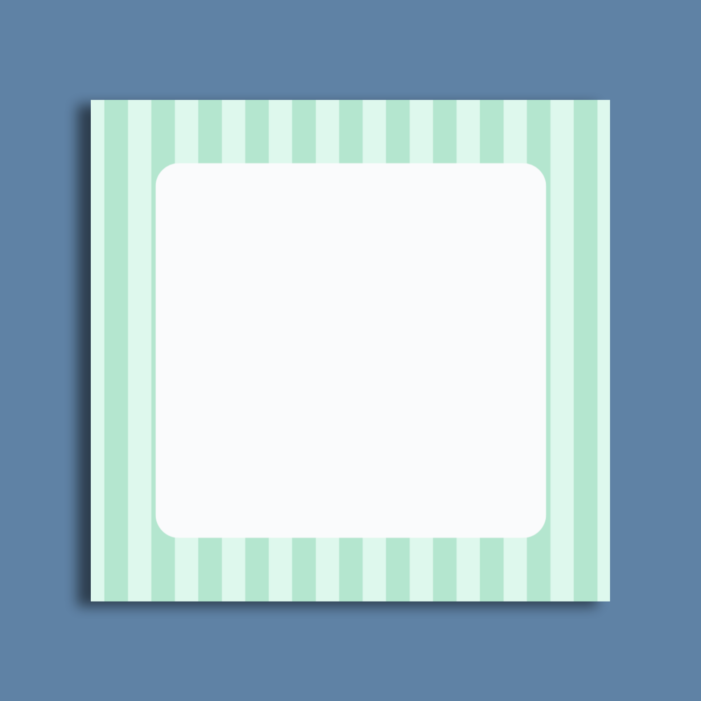Striped Sticky Note Pad Green
