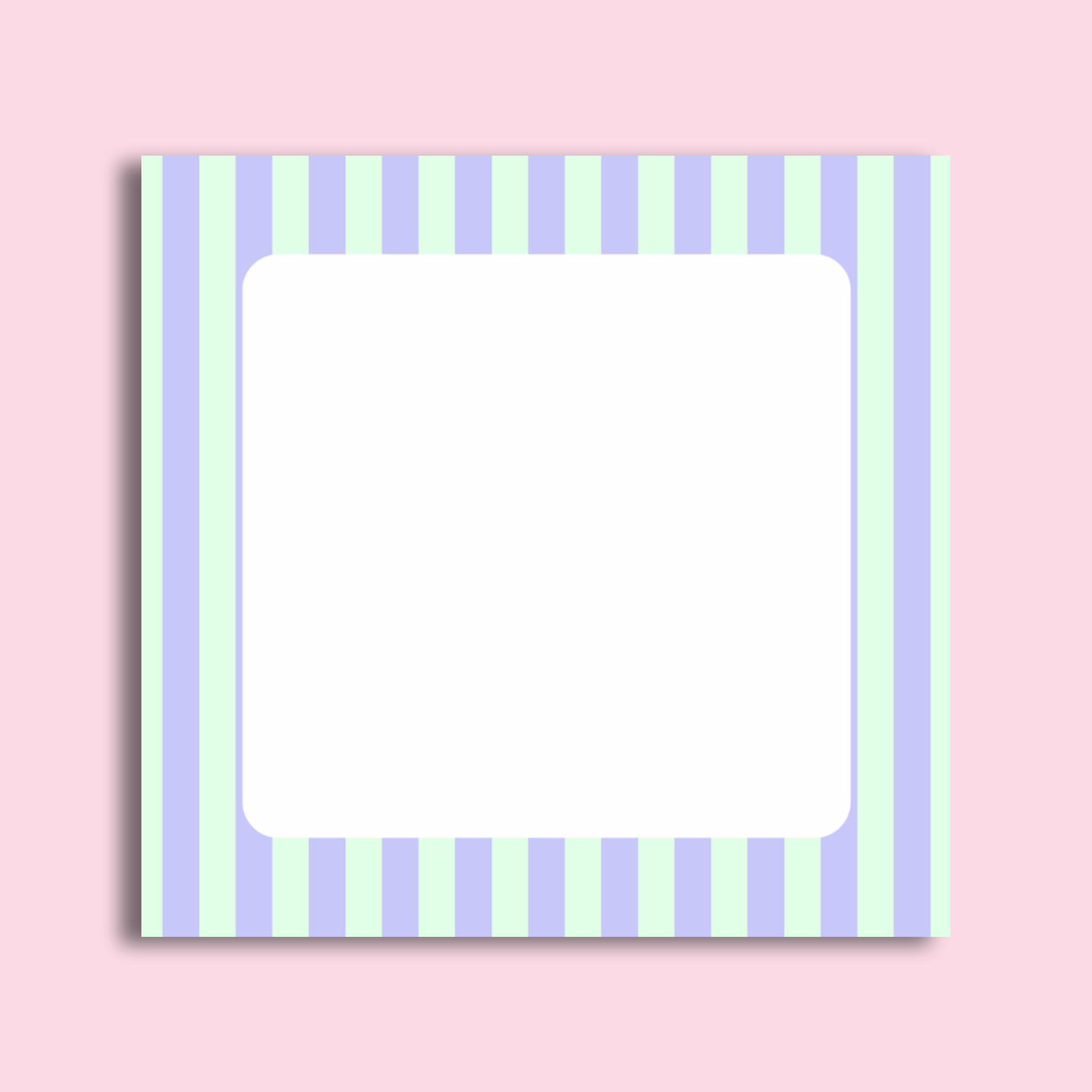 Striped Green and Blue Sticky Note Pad