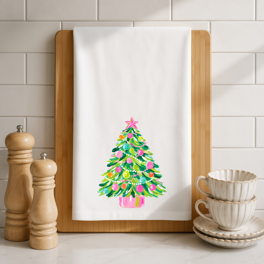 Christmas Tree Kitchen Tea Towel