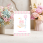Baby Shower Thank You Card – Silly Goose Design Pink Girl Theme