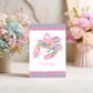 Lobster Thank You Card – Illustrated Coastal Design with Preppy Striped Border