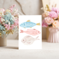 Watercolor Fish Card – Coastal Greeting on Linen Cardstock