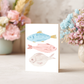 Watercolor Fish Card – Coastal Greeting on Linen Cardstock