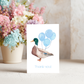 Mallard Thank You Card – Illustrated Watercolor Duck Mallard