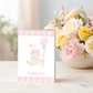 Baby Shower Thank You Card – Silly Goose Design Pink Girl Theme