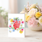 Spring Greeting Card – Watercolor Floral Design Blank Inside