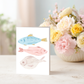 Watercolor Fish Card – Coastal Greeting on Linen Cardstock