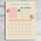 Daily, Weekly, Monthly Planner Bundle | Preppy Planner, Journal | Girly Planner | Positive Planner | Motivational Planner | Floral Planner