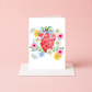 Spring Greeting Card – Watercolor Floral Design Blank Inside