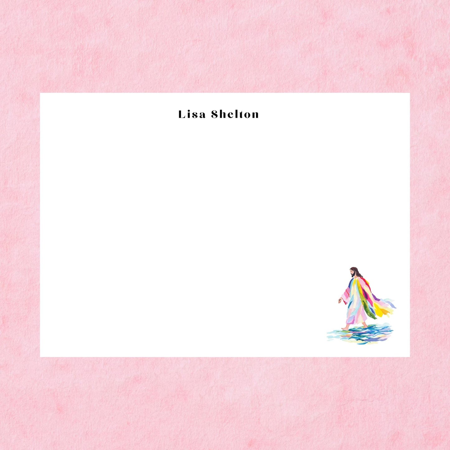 Personalized Jesus Walking Notecards