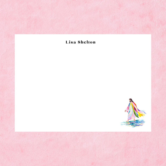 Personalized Jesus Walking Notecards