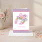 Lobster Thank You Card – Illustrated Coastal Design with Preppy Striped Border