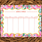 Floral Weekly Planner Notepad, Bright Desk Planner Pad, Cute Weekly Schedule Notepad, Colorful Tear Off Planner, Undated Weekly Organizer