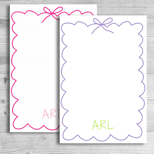 Personalized Bow Notepad