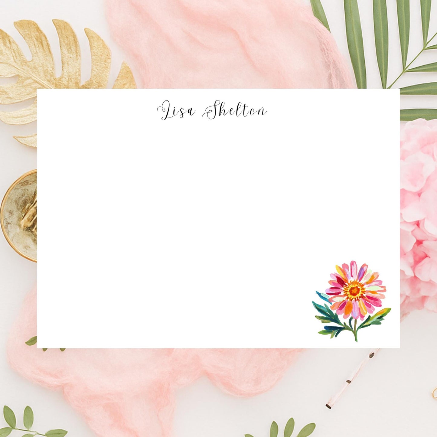 Personalized Floral Notecards