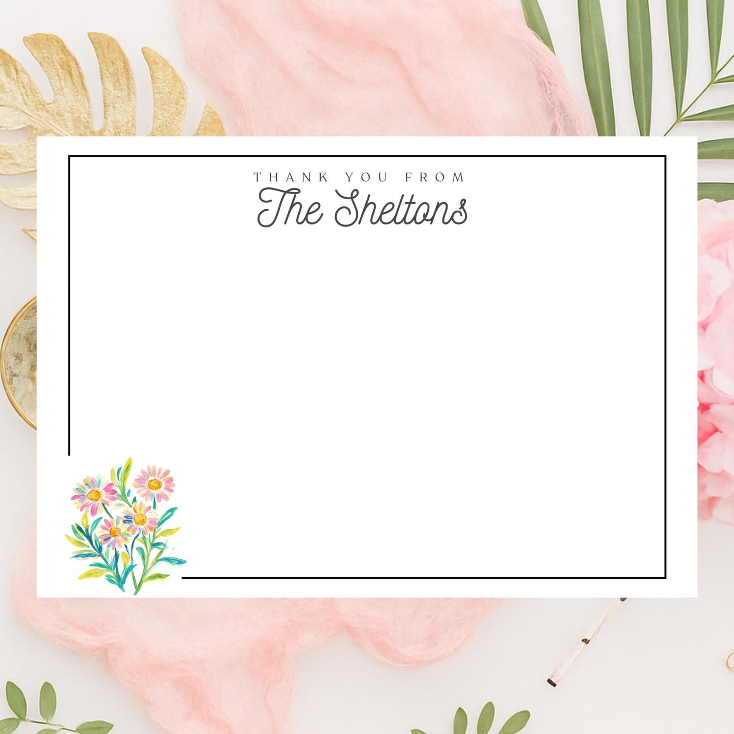 Personalized Floral Notecards