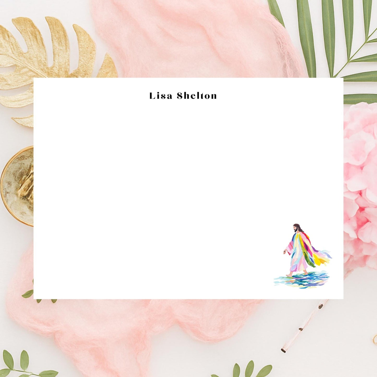 Personalized Jesus Walking Notecards