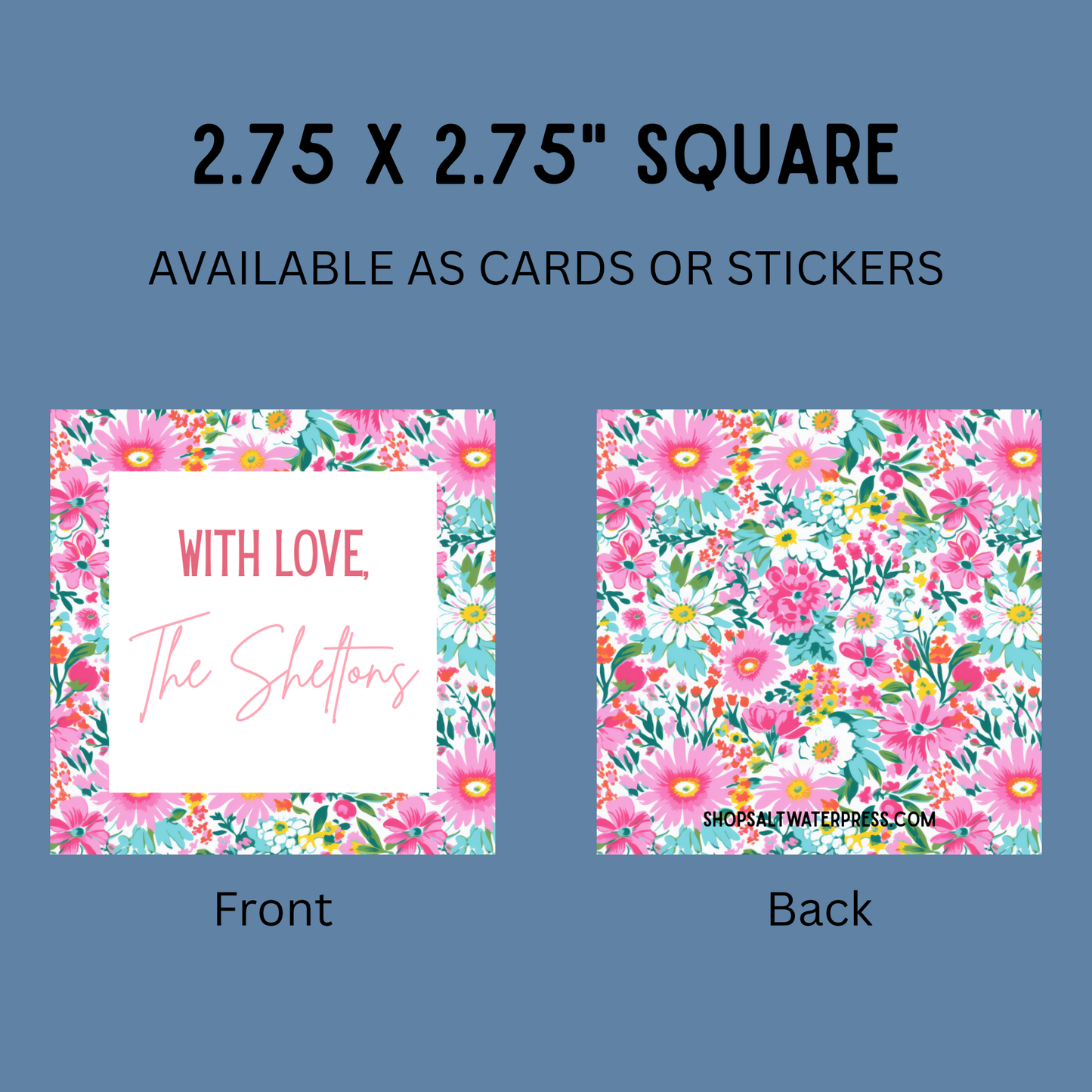 Pink Floral Gift Tag