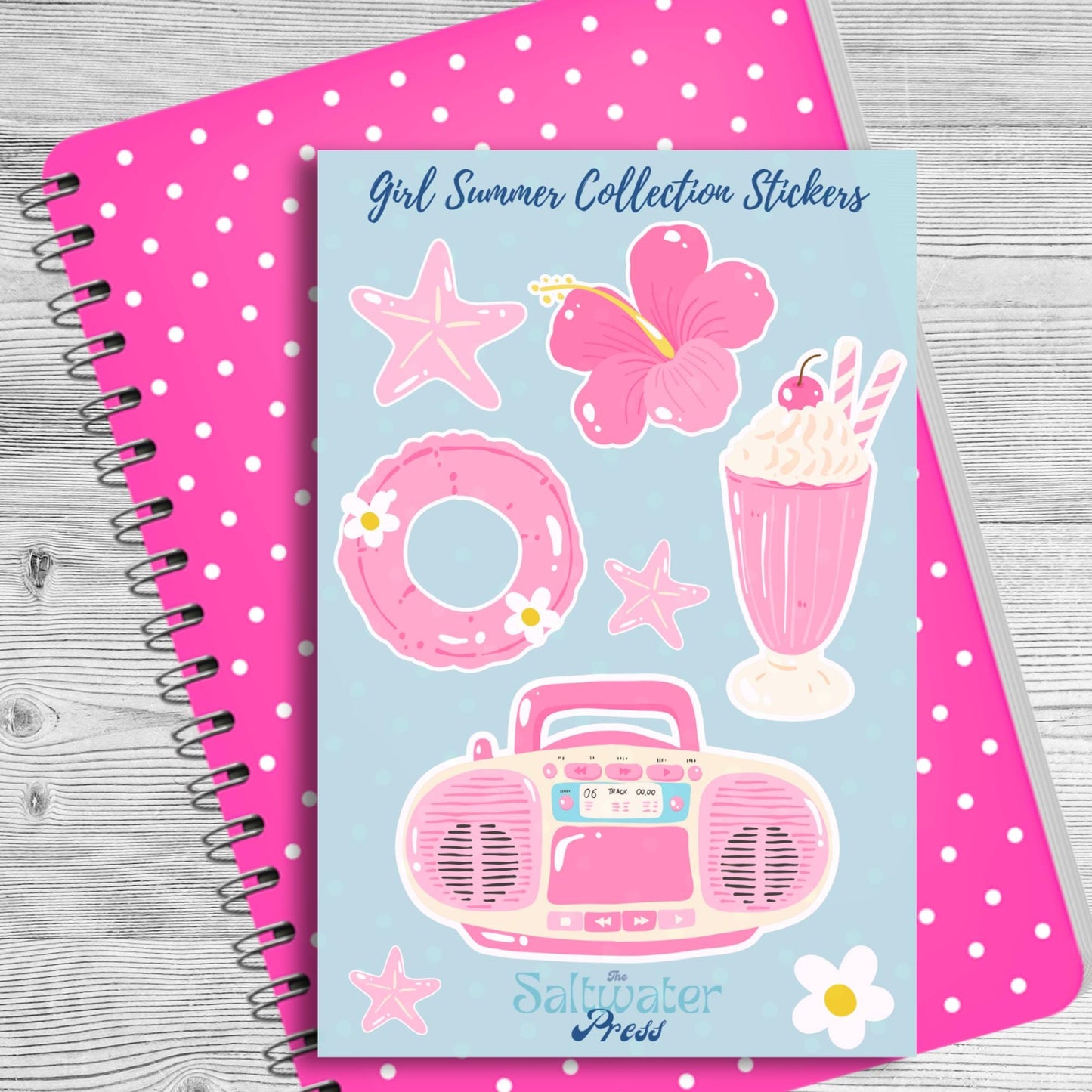 Pink Summer Sticker Sheet
