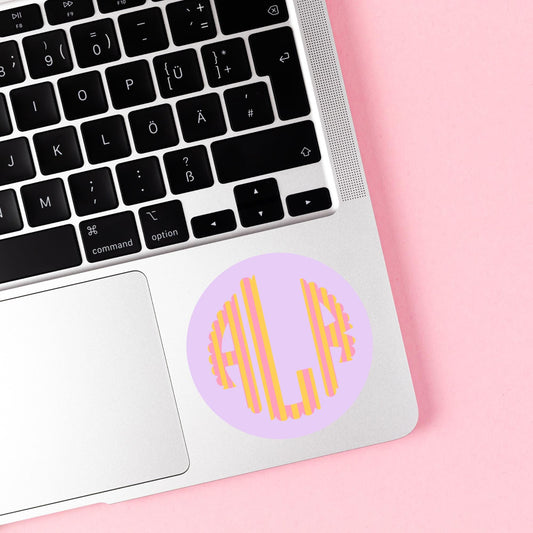 Monogram Circle Sticker