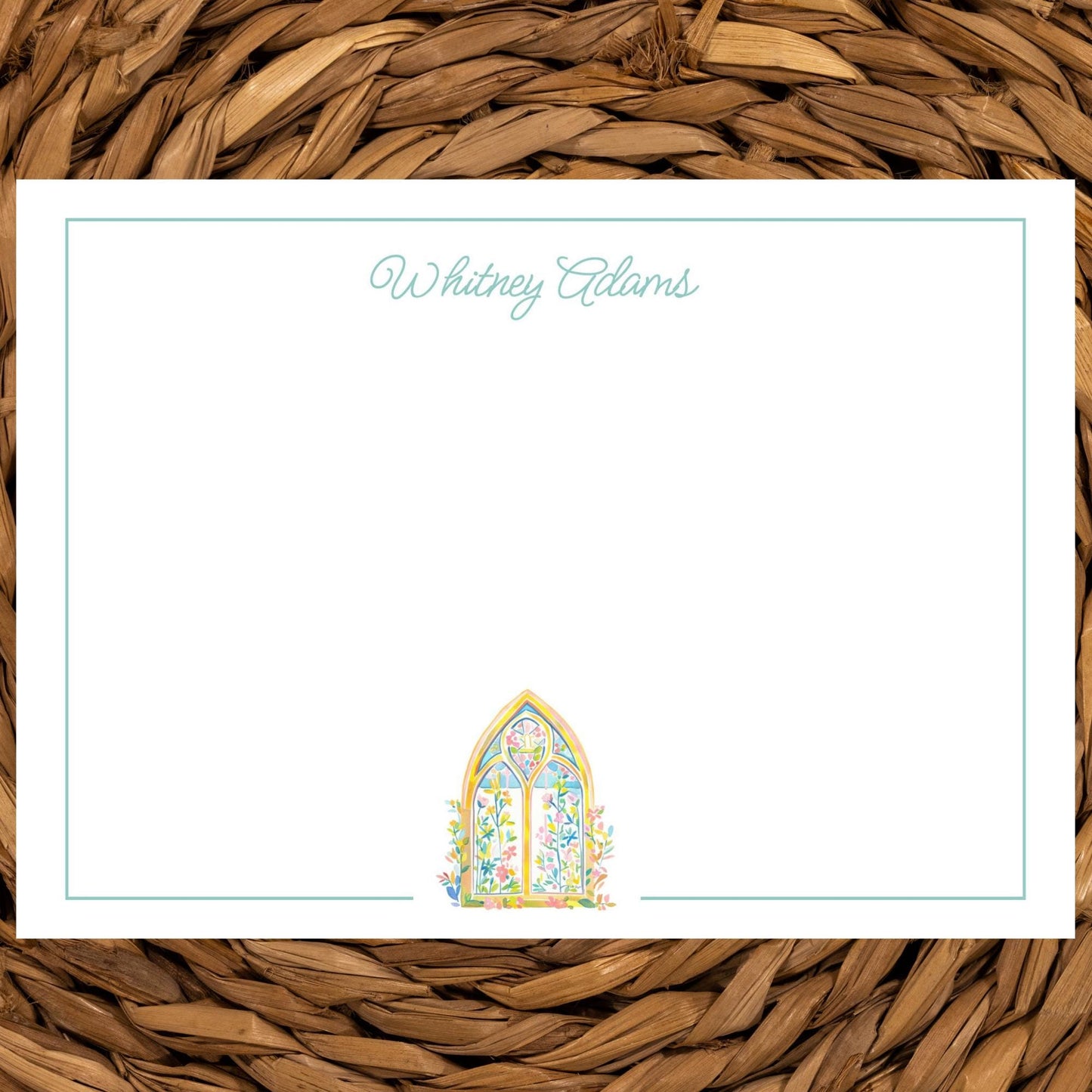 Personalized Window Pane Notecard