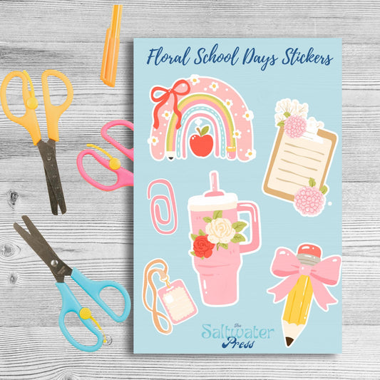 Floral School Days Sticker Sheet