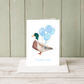 Mallard Thank You Card – Illustrated Watercolor Duck Mallard