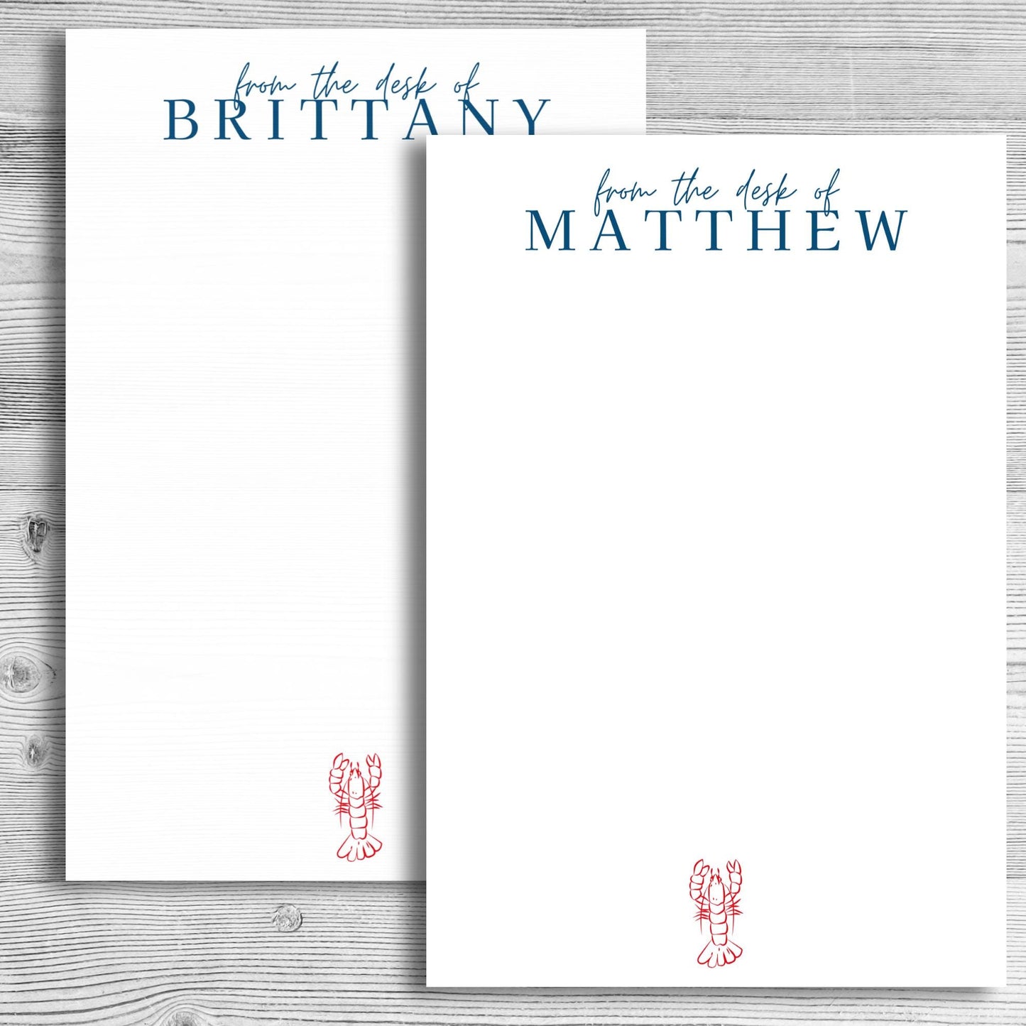 Personalized Lobster Notepad