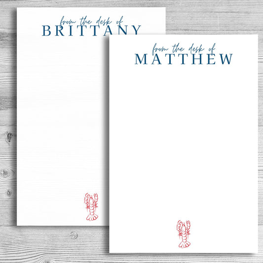 Personalized Lobster Notepad
