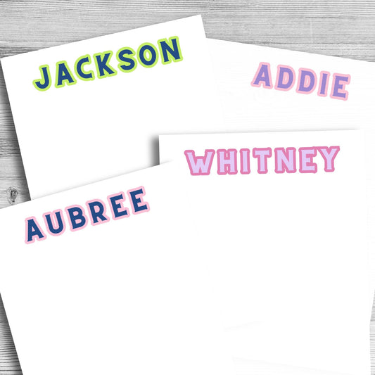 Personalized Name Notepad