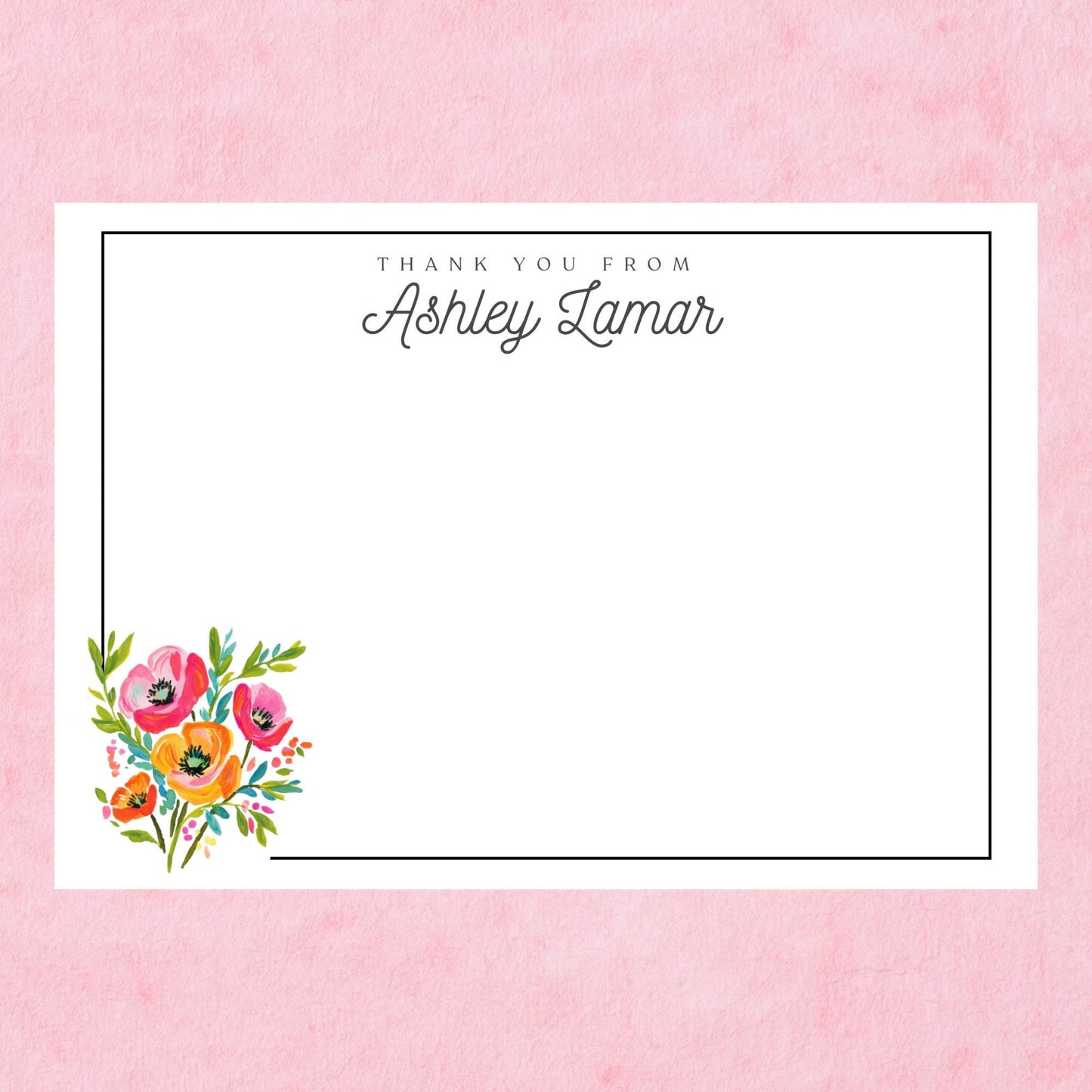 Personalized Floral Notecards