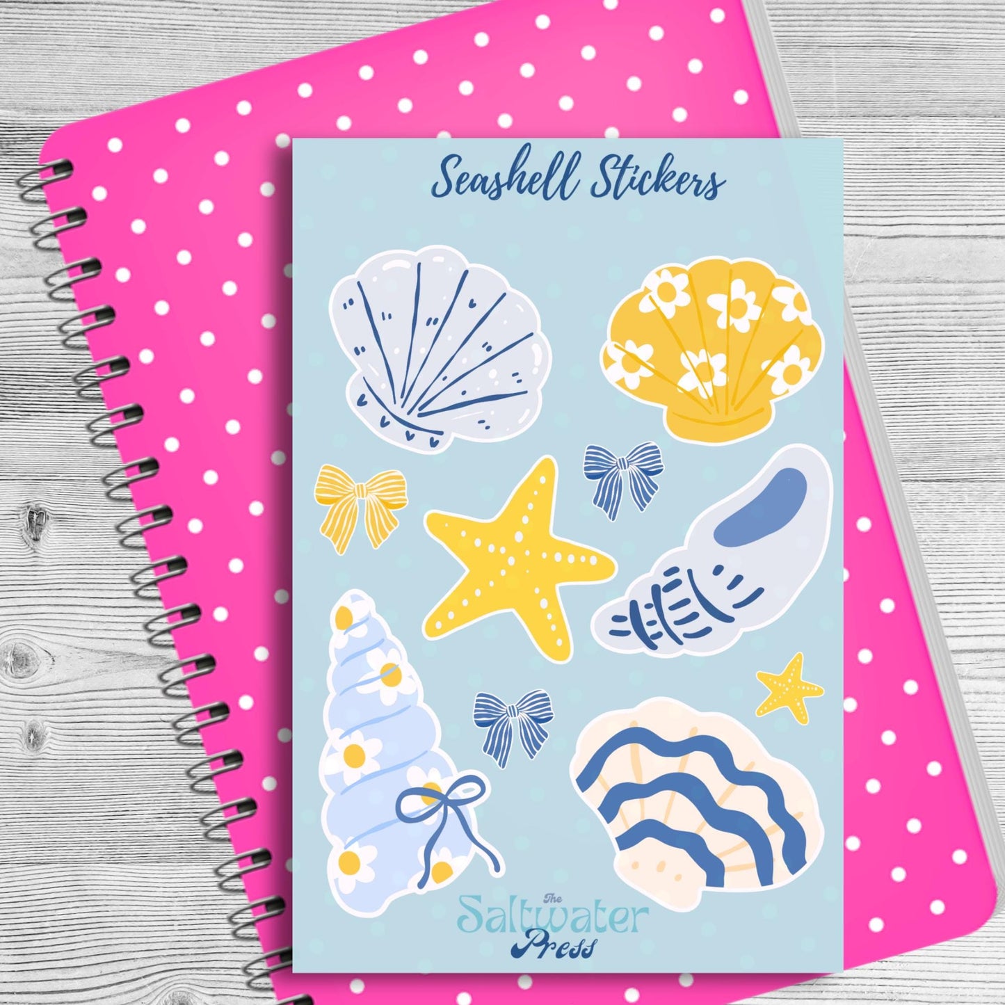 Coastal Seashell Sticker Sheet