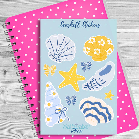 Coastal Seashell Sticker Sheet