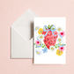Spring Greeting Card – Watercolor Floral Design Blank Inside