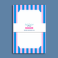 Pink and Blue Striped Notepad