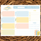 Weekly Planner Notepad, Pastel Desk Planner Pad, Cute Weekly Schedule Pad, Undated Planner Notepad, Tear Off Planner, Productivity Notepad
