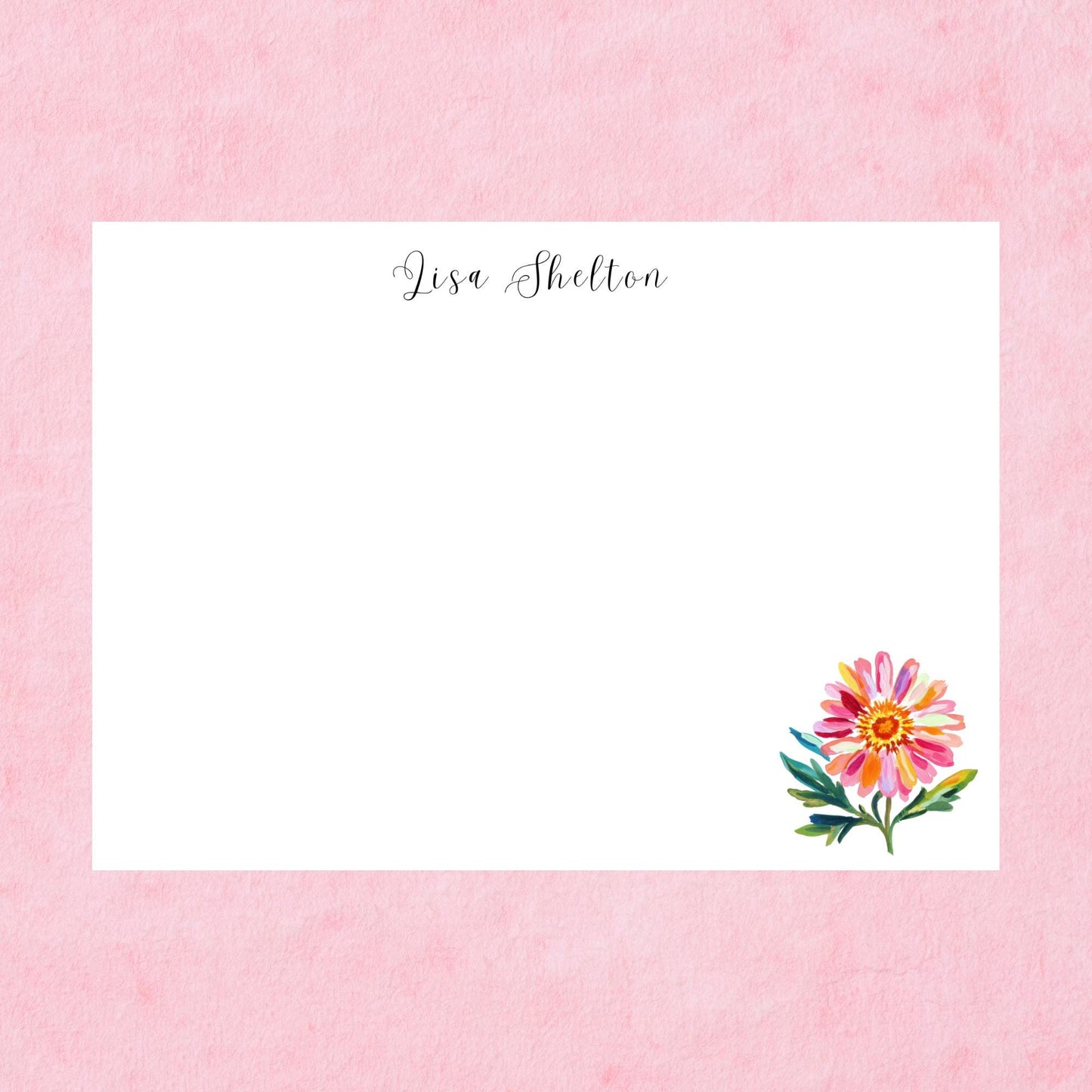 Personalized Floral Notecards
