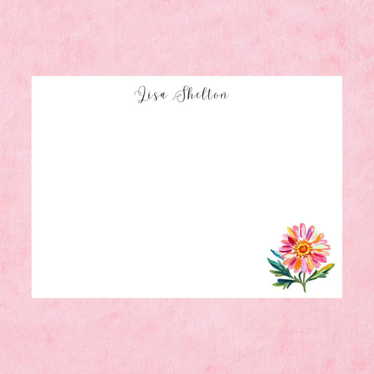 Personalized Floral Notecards