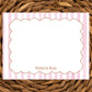 Augusta Golf Notecards | Pink Preppy Stationery Set | Scalloped Border Cards | Southern Inspired Note Cards | Golf Lover Gift