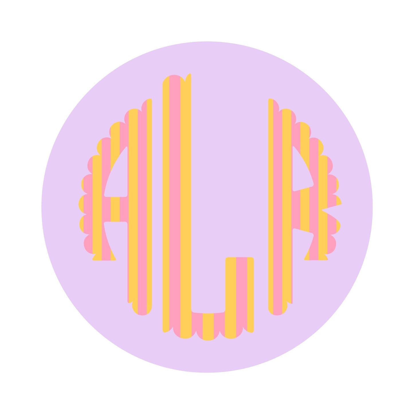 Monogram Circle Sticker