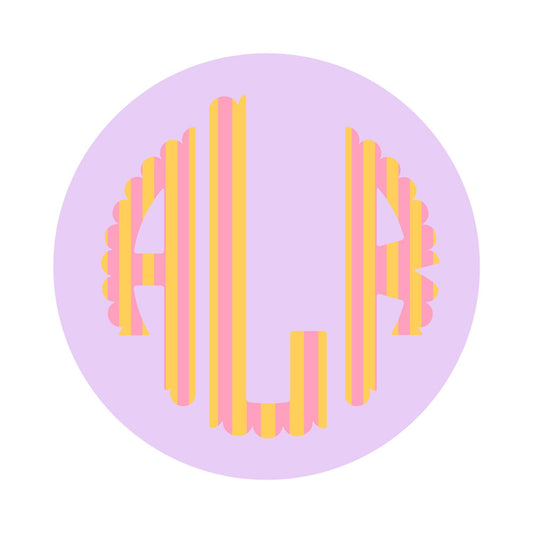 Monogram Circle Sticker