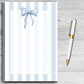 Bow Striped Notepad