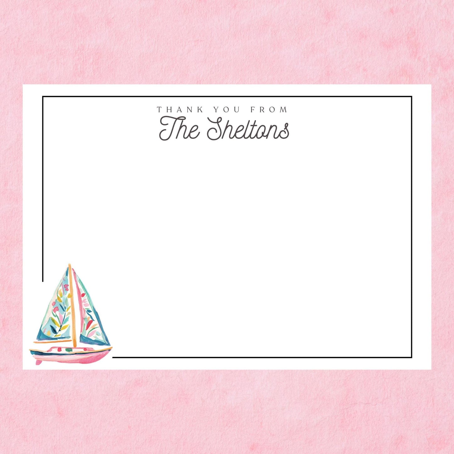 Personalized Sailboat Notecards