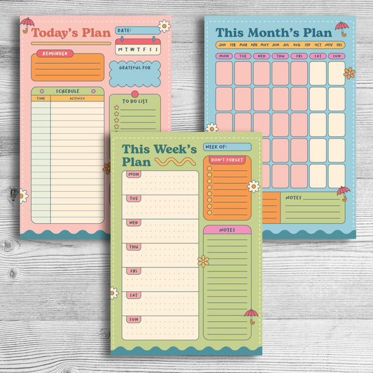 Daily, Weekly, Monthly Planner Bundle