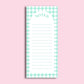 Mint Gingham Notepad