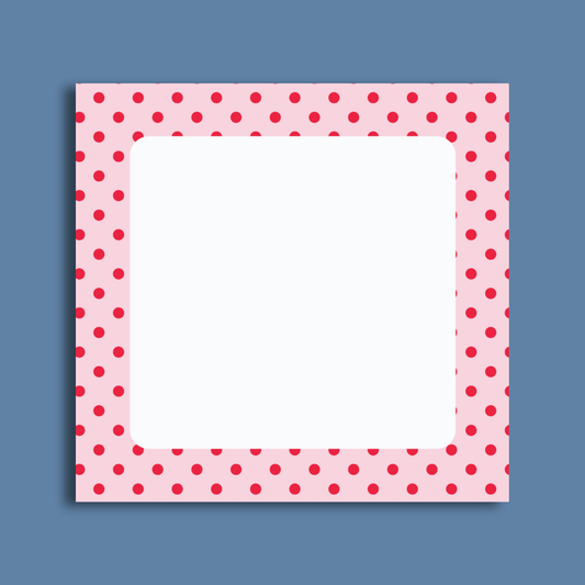 Pink Polka Sticky Note Pad
