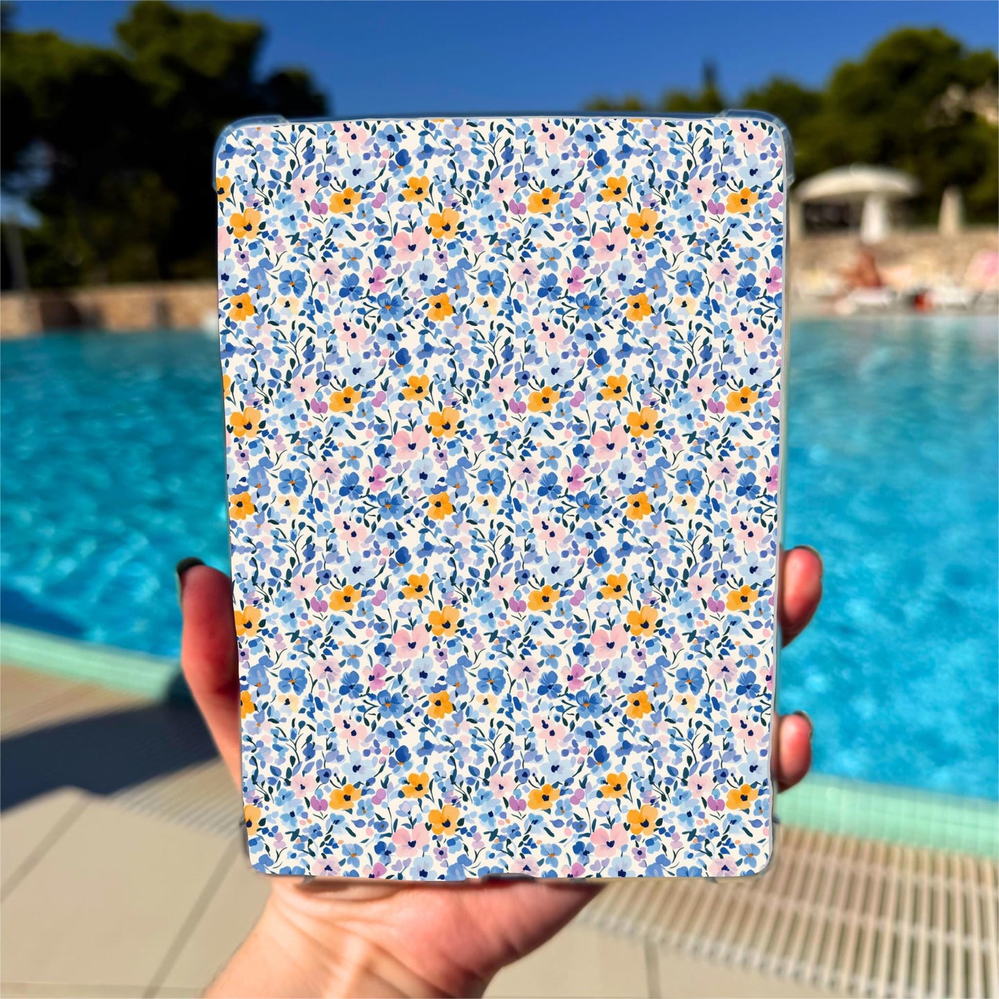Kindle Clear Case Insert | Blue Floral